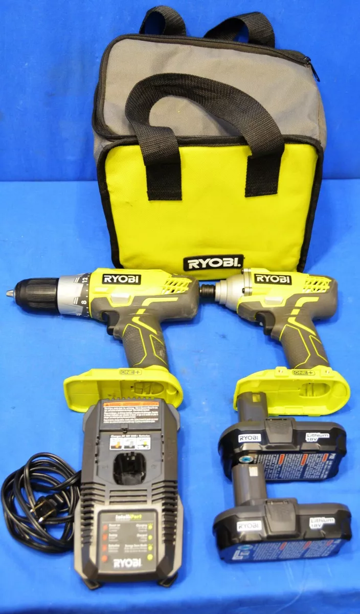 RYOBI P1817 18V Cordless Impact Driver Drill Kit