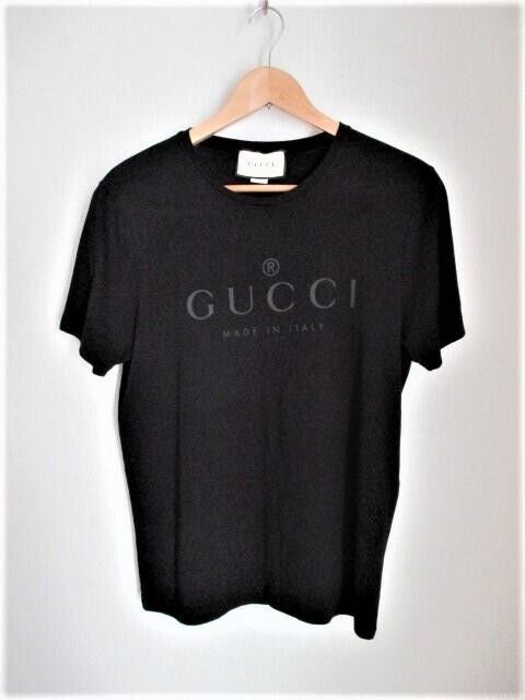 GUCCI Logo Print Short Sleeve T-shirt mens Size L Black GUCCI Logo Print Short Sleeve T-shirt mens Size L Black