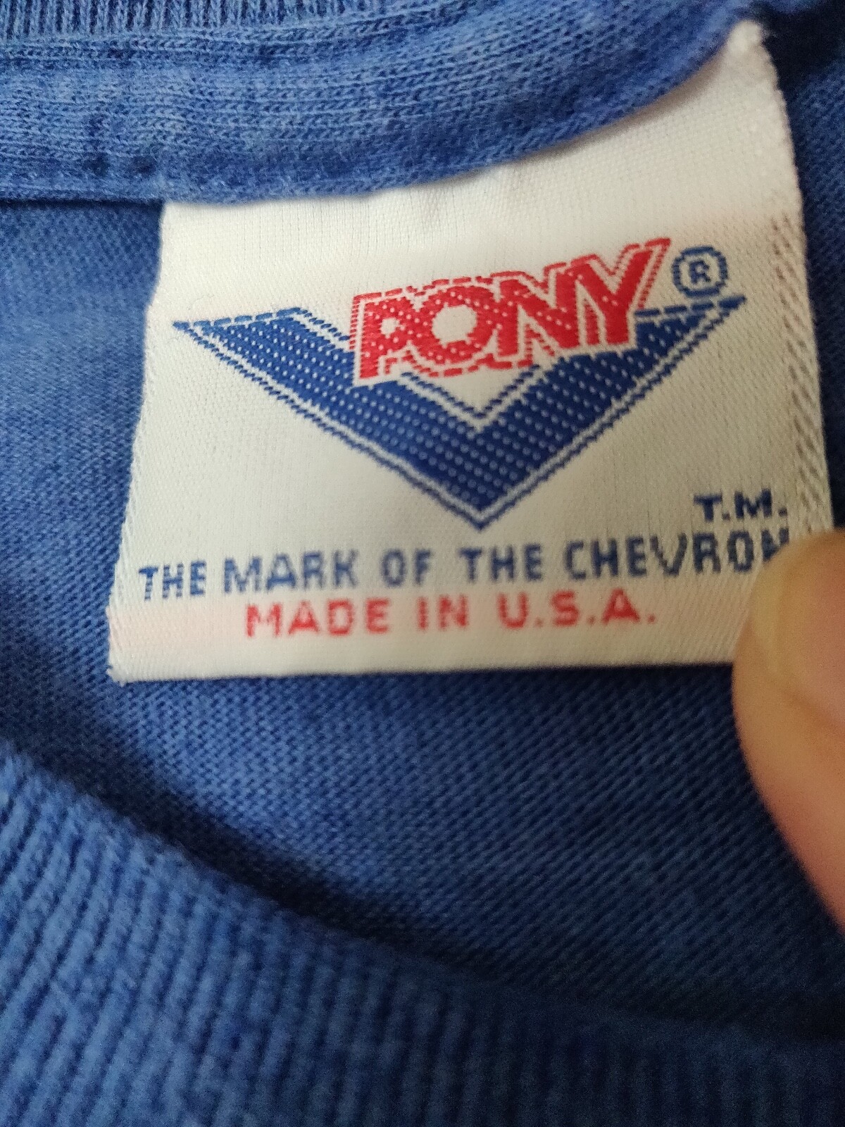 Maglietta vintage pony club sportiva taglia L made in USA punto singolo tutta arrotondata
