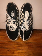 VANS Women's Canvas Shoe Checker Board Pattern Lace Up Size 7