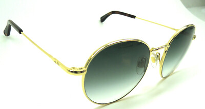 AMERICAN  OPTICAL AO1002 ROUND GOLD SUNGLASSES   145  51-19 GREEN  LENS