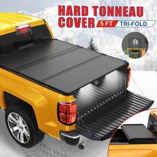 5ft Hard Tonneau Cover Truck Bed For 2005-2026 Nissan Frontier Short Tri-fold