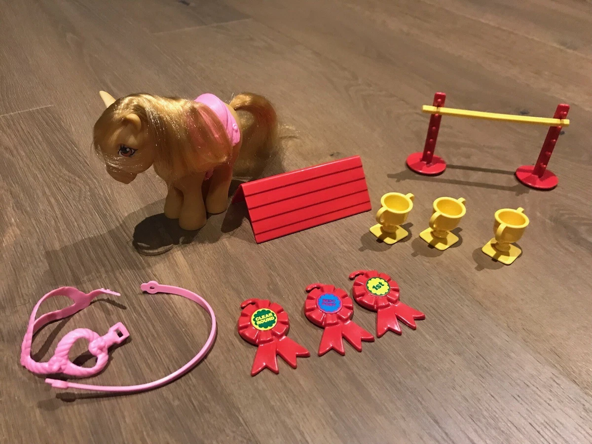 Vintage Hasbro G1 My Little Pony MLP Butterscotch Gymkhana Set UK Only