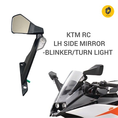 KTM RC125/200/390 LEFT SIDE REAR VIEW MIRROR/GLASS- With TURN  LIGHT/BLINKERS