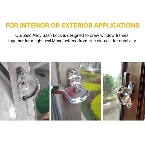 2-12Pcs Safe Lock Flat Handle Window Sash Lock T Shape Sliding Window Latch Lock - Picture 6 of 15