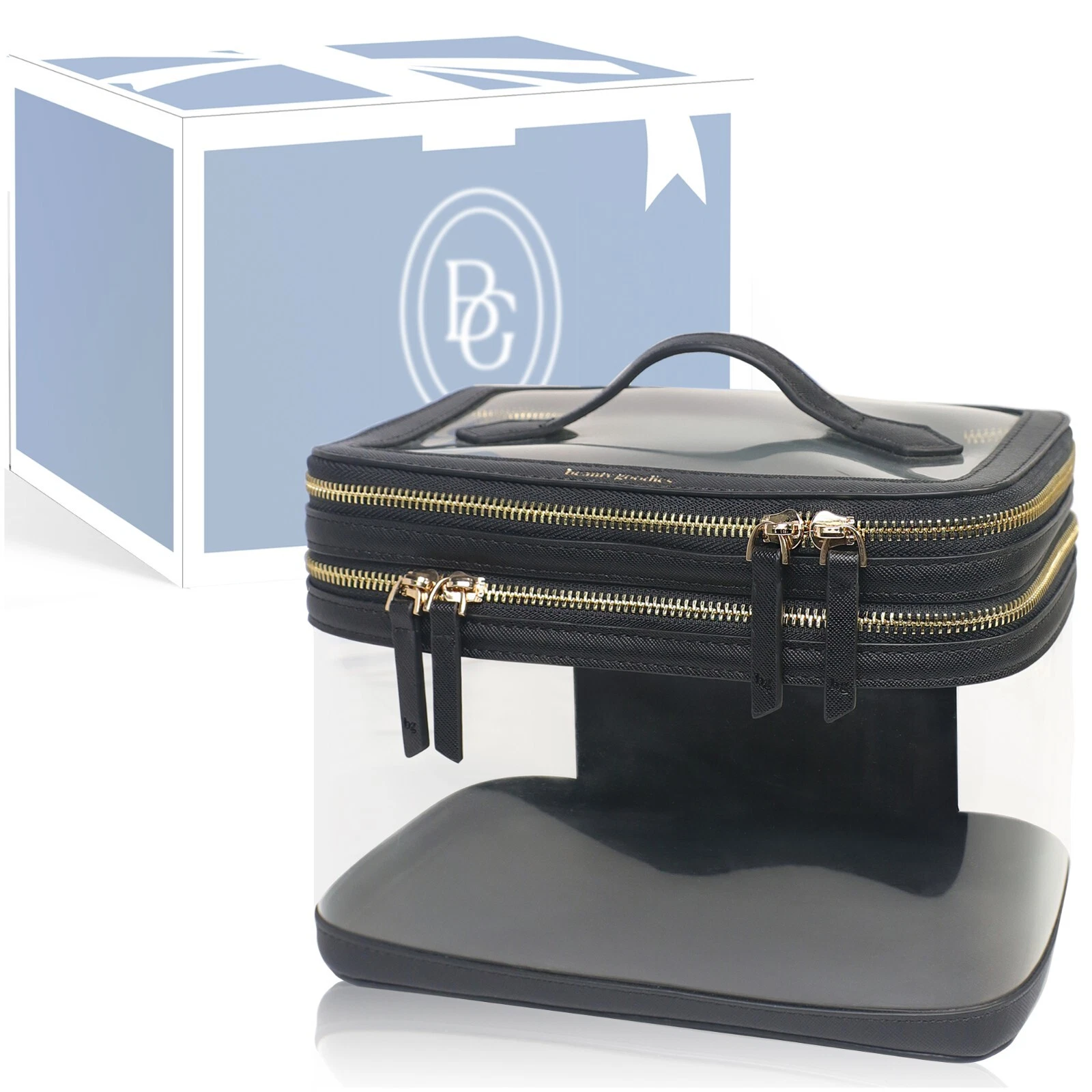 BEAUTY GOODIES- Extra Large Clear Toiletries Cosmetics and Makeup Bag for Travel