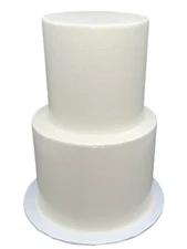2 Tier Fake Cake 12 Inches Tall - Add Wedding Cake Toppers & Cake Decorations