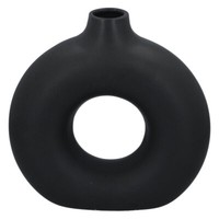 Blumenvase Kreisform 31Cm Groß Keramik FüR Pampasgras Donut Vase Deko Bodenvase