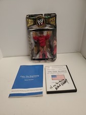 WWE NIKOLAI VOLKOFF SIGNED WWE JAKKS CLASSIC SUPER STARS FIGURE + DVD 5/50 &BOOK