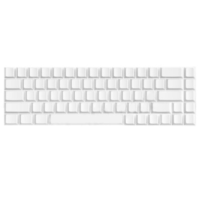 68 Key White Keycap Set No Lettering PBT Keycaps For Mechanical Keyboards