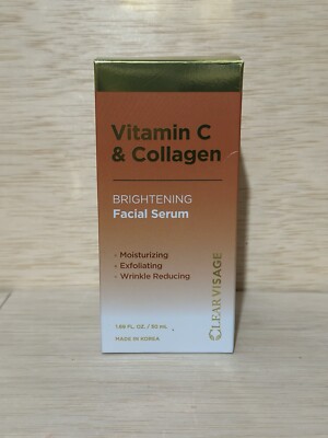 Clear Visage Vitamin C & Collagen Brightening Facial Serum 1.69 fl Exp 8/26