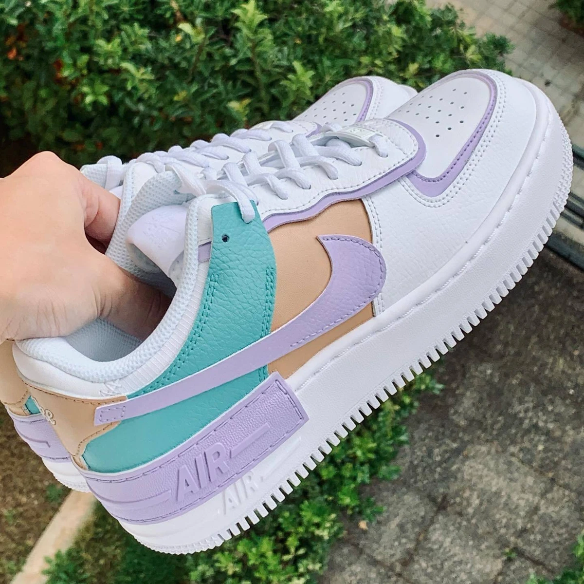 Nike Air Force 1 Shadow Custom White Shoes Pastel Palette Sneakers All  Sizes