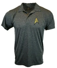 MEN'S STAR TREK POLO SHIRT ACTIVEWEAR LOGO SOFT FABRIC UP TO SIZE 3XL 