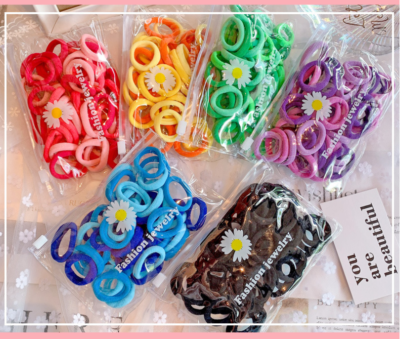 50 Mini Hair Ponios Endless Elastics Bobbles Bands Baby Girl kids