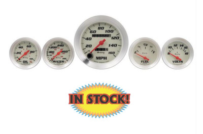 AutoMeter E8500 - Equus E8500 5 Piece Gauge Kit White Background