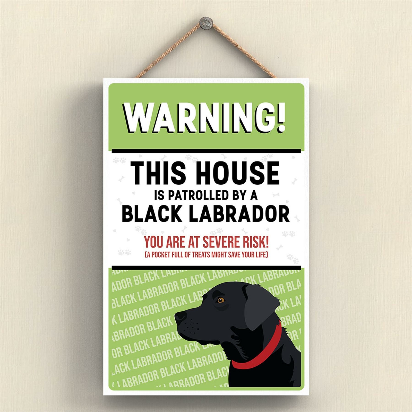 BLACK LABRADOR THE WORKS OF K PEARSON DOG BREED ILLUSTRATION WOODEN PLAQUE