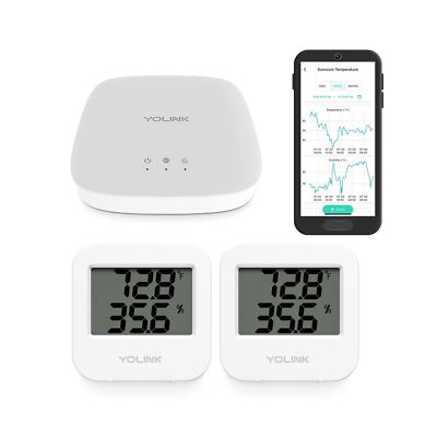 YoLink Smart Wireless Temperature/Humidity Sensor Wide Range for Freezer Frid...