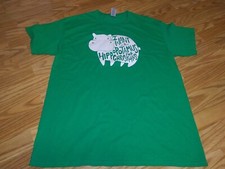 "I Want A Hippopotamus For Christmas" T-Shirt. Green. Adult L. EUC