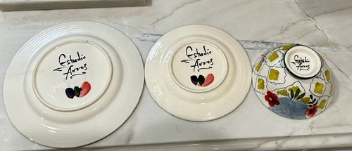 Dead Stocked Anthropologie Elka Ayaka Estudio Aoves Plates And Bowls. - Picture 2 of 6