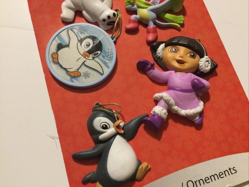 DORA The EXPLORER & BOOTS Christmas Ornaments 5 Piece Set American Greetings NEW - Picture 4 of 4