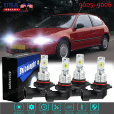 For Honda Civic 1988 1989-1991 Led Headlight Hi-lo Beam Bulbs 6000k Bright White For Honda Civic 1988 1989-1991 Led Headlight Hi-lo Beam Bulbs 6000k Bright White