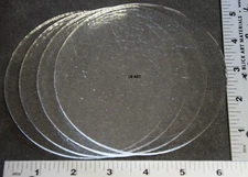 4 - 5" CIRCLES OF CLEAR BULLSEYE 3mm THICK GLASS 90 COE TESTED COMPATIBLE