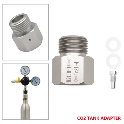MARKENLOS Adaptador regulador cilindro CO2 TR21-4 a conexión W21.8 para Sodastream Silver