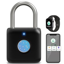 Fingerprint Padlock, Pothunder Smart Padlock, Locker Lock, Fingerprint Lock w...