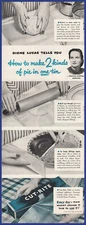 Vintage 1951 CUT-RITE Wax Waxed Paper Roll Kitchen Ephemera 1950's Print Ad