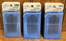 (12) New Packs of (10) Ct Prym Needles - Cotton Darners 1/5 - #1774