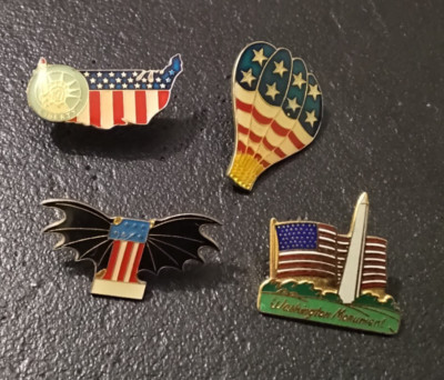 Pin s Set 4 USA Flagge, New York Freiheitsstatue, Washington Monument (71)
