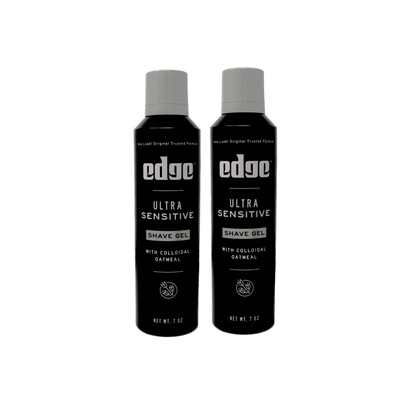 Edge for Men Ultra Sensitive Shave Gel with Oatmeal & Allantoin 7oz (2 Pack)