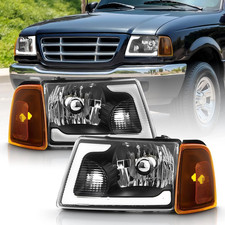 - for 2001-2011 Ford Ranger Pickup Upgrade LED Light Tube Headlights Headlamps 4