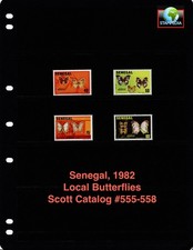 $12.50 Scott Value - 1982 SENEGAL Butterflies West Africa scarcer CV MNH NH UMM