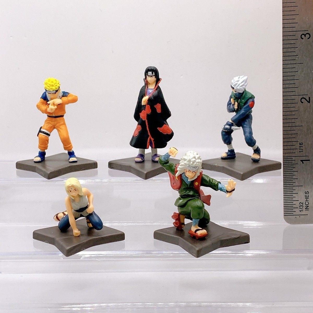 Naruto Mascot Mini Figure Set of 5 Full Color R Bandai Gacha 2004