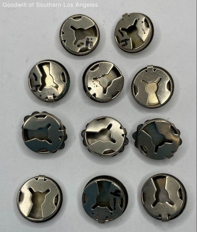 Sterling Silver Native Concho Button Covers - 40.… - image 4