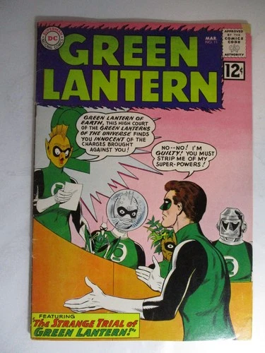 Green Lantern #11 Strange Trial, Sinestro, Gil Kane, VG/F, 5.0, OWW Pages