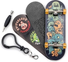 ® 32 X 96 Mm Fingerboard Complete Wood Set-Up Assembled, 5-Layers, Silver Trucks