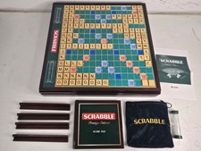 Scrabble Prestige Wooden Edition - Mattell - 2011 Fully Complete Good Condition