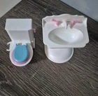 Barbie Kelly Mattel Vintage Bathroom Set  Toilet Sink 1996 Potty