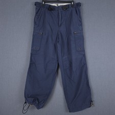Vintage Old Navy Parachute Cargo Pants Mens Small Fits 31x28 Blue Utility Y2K