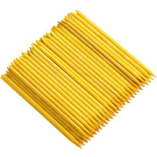 100 Pcs Orange Wood Nail Sticks Double Sided Multi Functional Cuticle Pusher Man