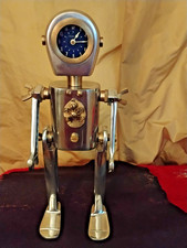 Pendulux Karl Robot Table Clock Heavy Cast Al...