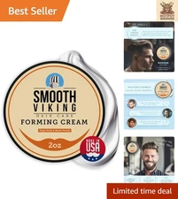 Smooth Viking 2oz Hair Cream - High Hold Styling for Curly, Short, and Long Hair
