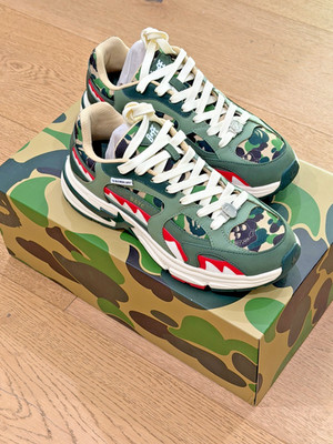 BAPE  x BAYC - SHARK STA GREEN bathing ape sneakers new US Size 10