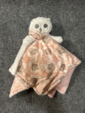 Blankets and Beyond Owl Baby Lovey Soft Security Blanket Pink White 2016 14