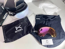 Anon WM1 Womens Goggles + Bonus Lens + MFI Face Mask Lens:Perceive Variable Blue