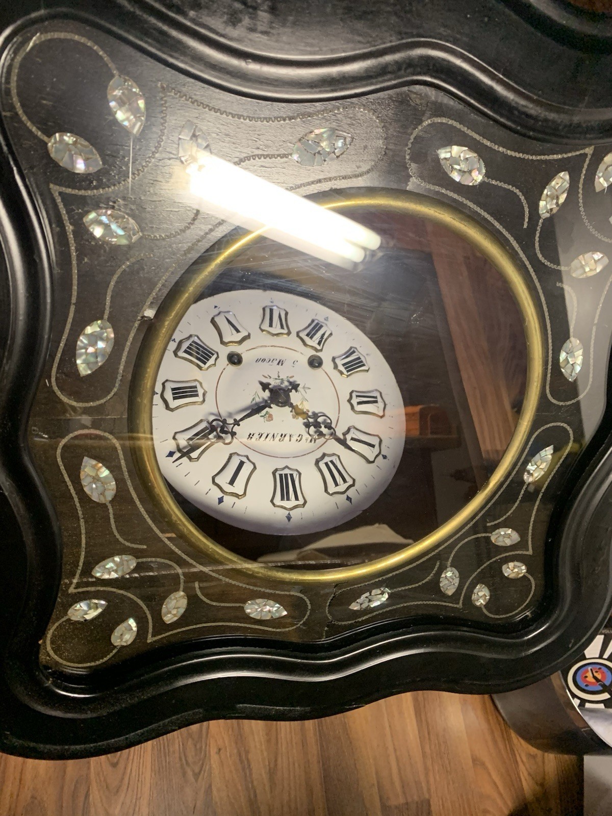 Antique French 8 Day Double Strike Wall Clock