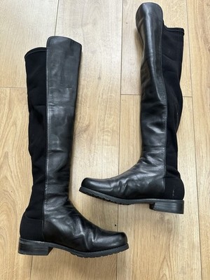Stuart Weitzman 5050 Lift Wildleder und Stretch Overknee Stiefel UVP 750£