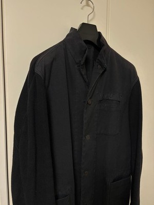 BORIS BIDJAN SABERI gebrauchte Wende-Arbeitsjacke Größe 42 schwarz Länge 74 c...